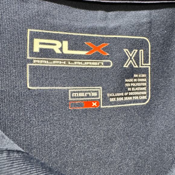 RLX Polo Shirt Mens XL Blue QUAIL HOLLOW CHAMPIONSHIP Golf Performance - Picture 2 of 9